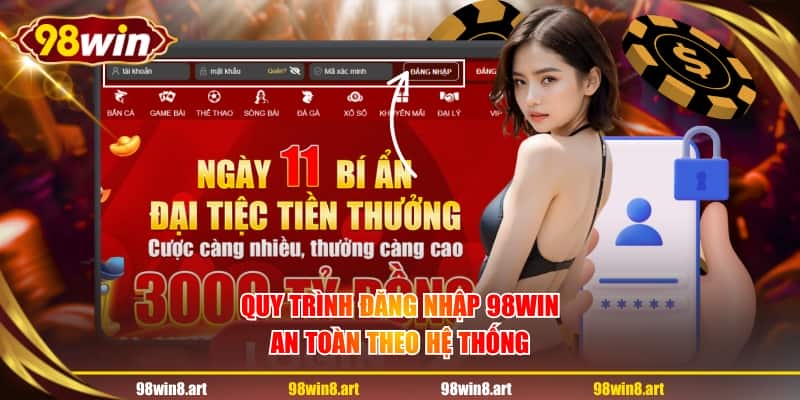 Quy trình đăng nhập 98WIN an toàn theo hệ thống