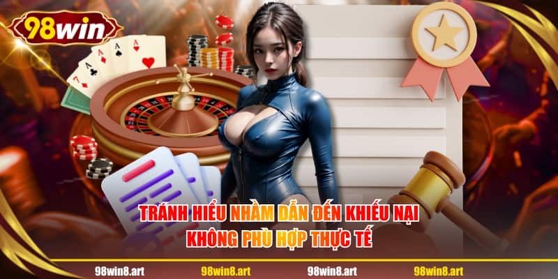 Tránh hiểu nhầm dẫn đến khiếu nại không phù hợp thực tế